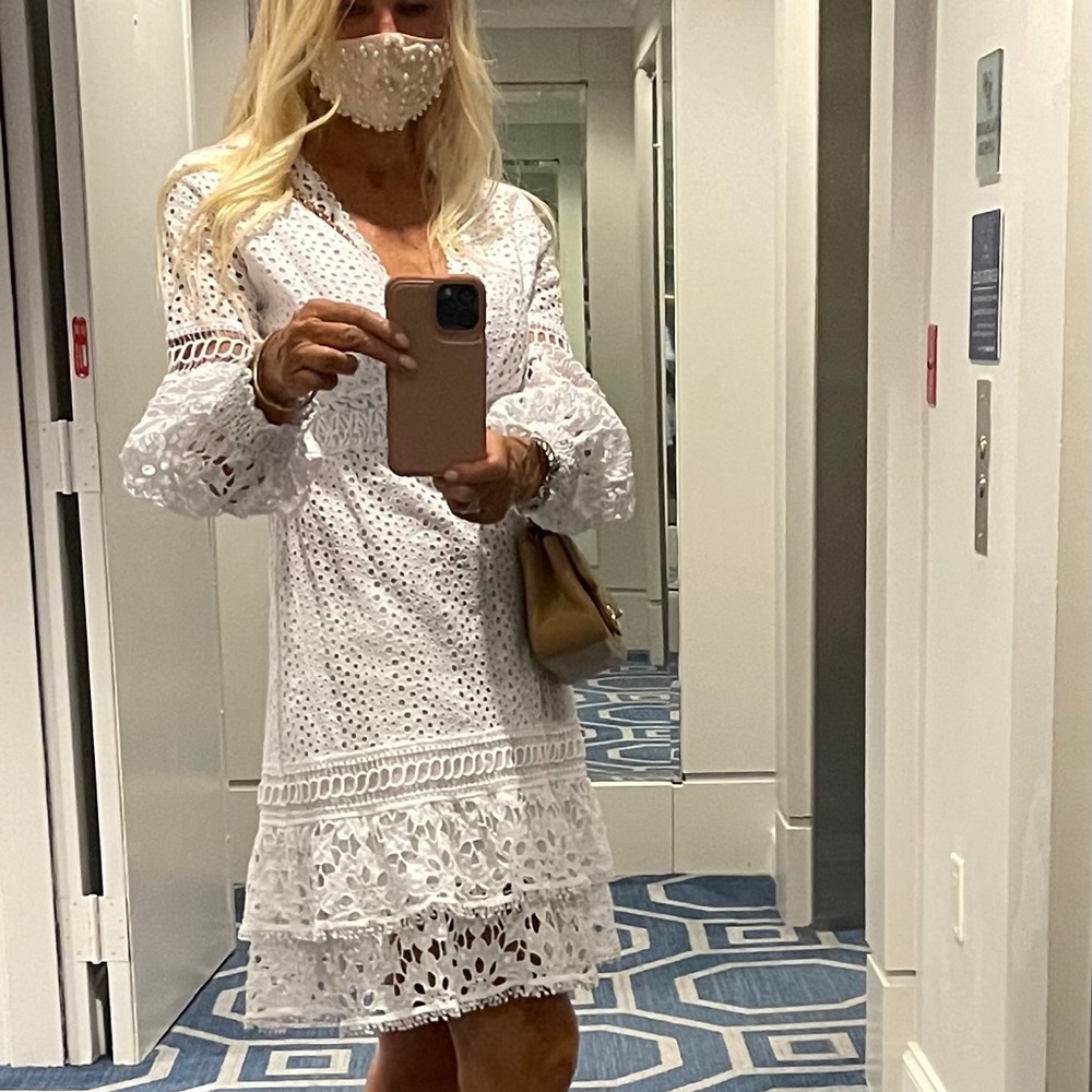 Temptations Positano -great lace dress if add liner or beach cover up if none